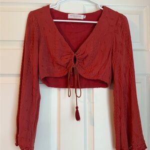 Red Nectar Clothing Women's Top with Drawstring Detail